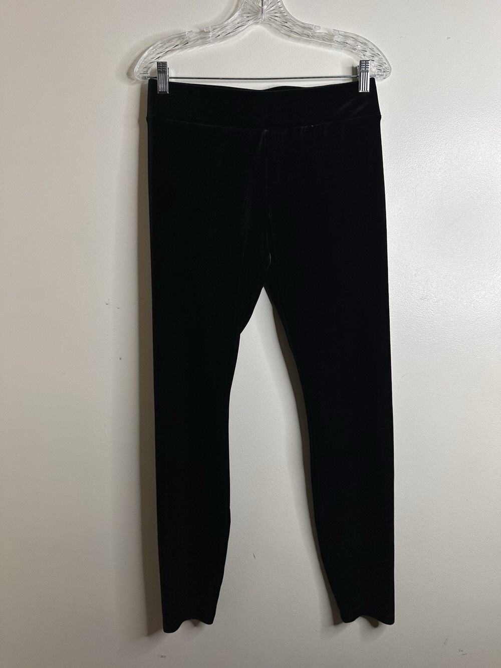 J. Crew Black Velvet Legging Size Medium Mid Rise Pull On Soft